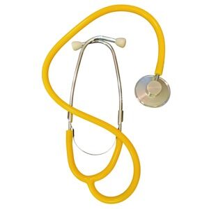 Dual Head Stethoscope Medical Nursing Student Professional Yellow